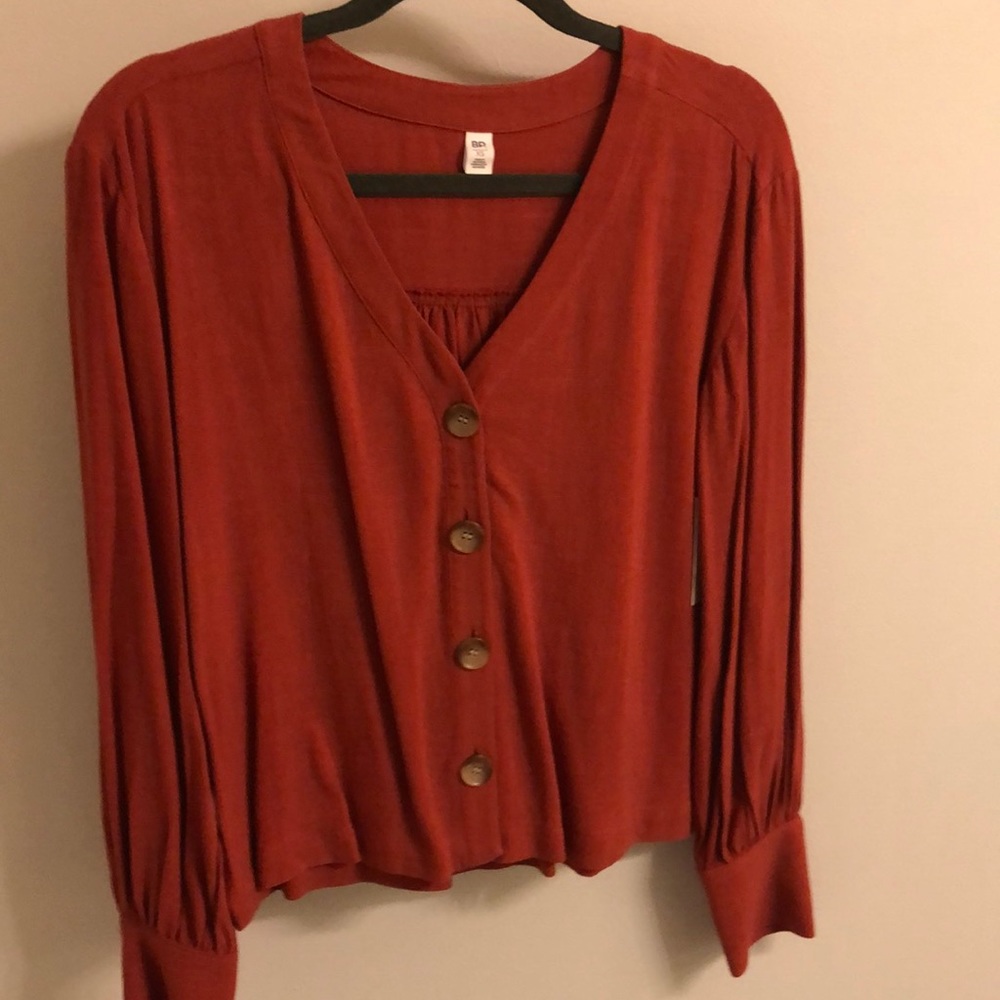 BP Red Long Sleeve Button Up